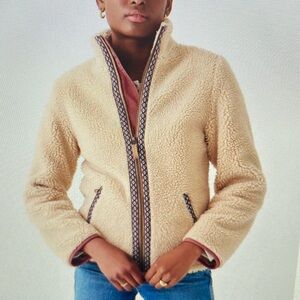 Women's Cream Sherpa Jacket